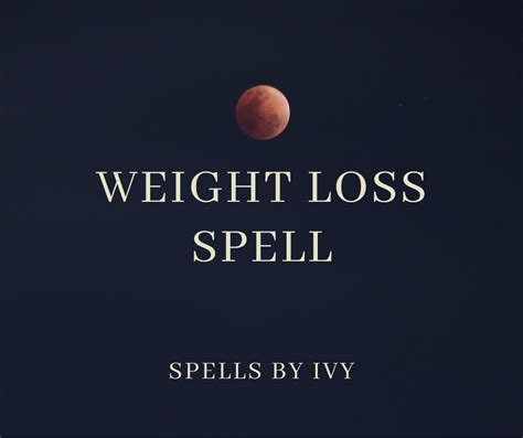 Esoteric weight loss spell